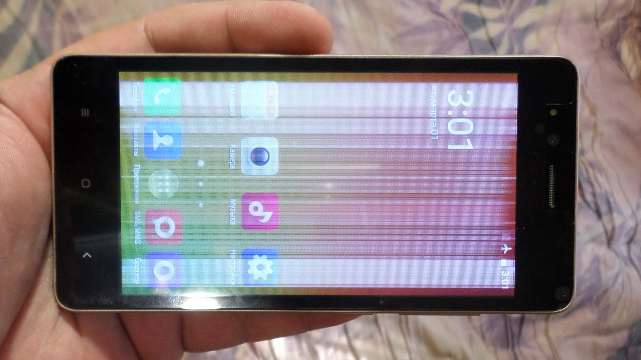 полосы на дисплее смартфона